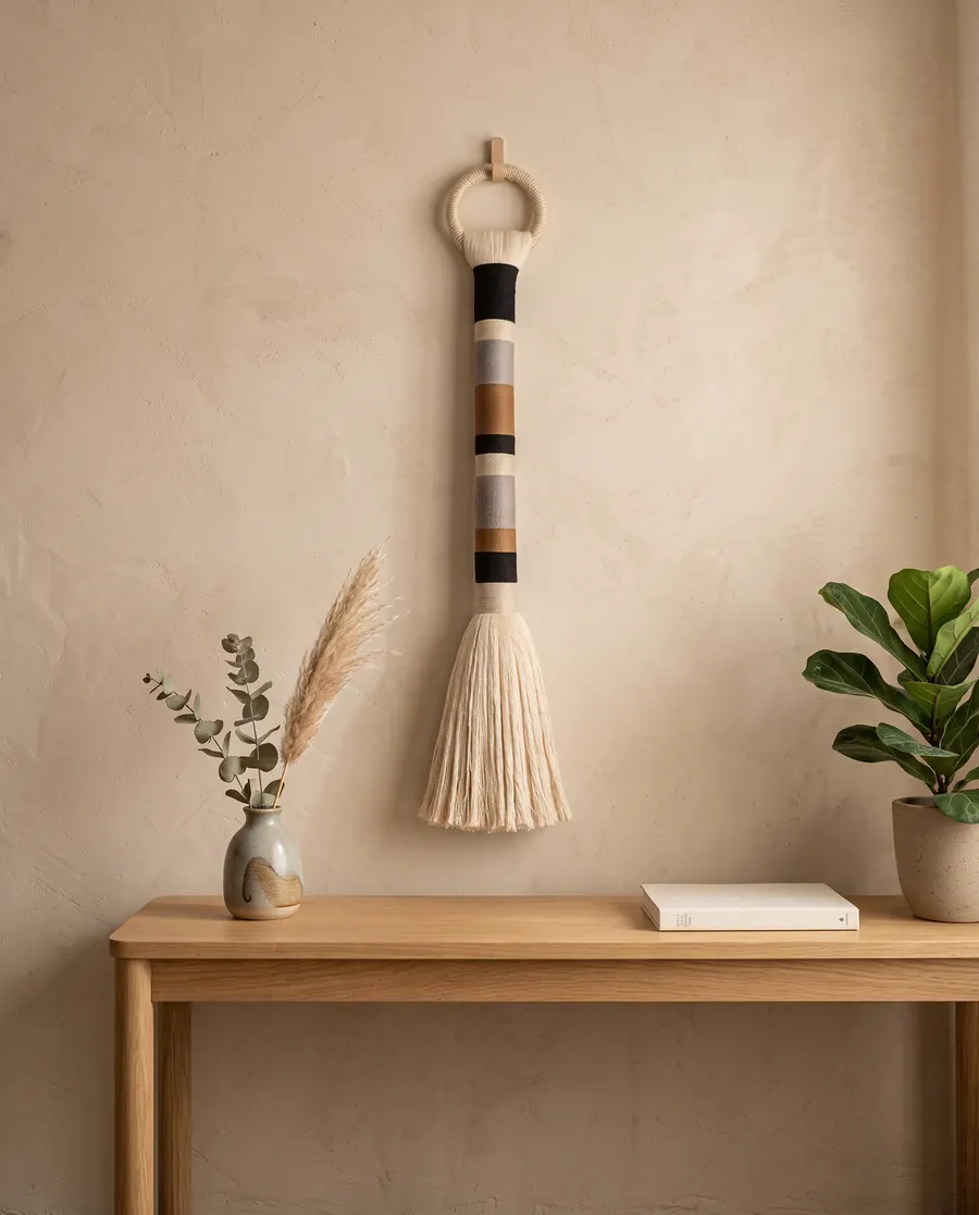 Jinen, a handwoven textile art piece