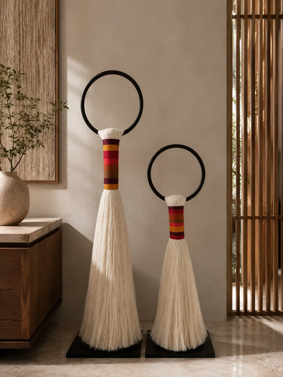 Sanbiki IV, a handwoven textile art piece