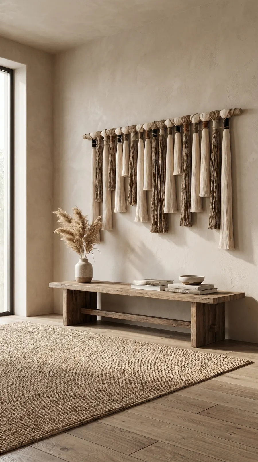 Yūgen II, a handwoven textile art piece