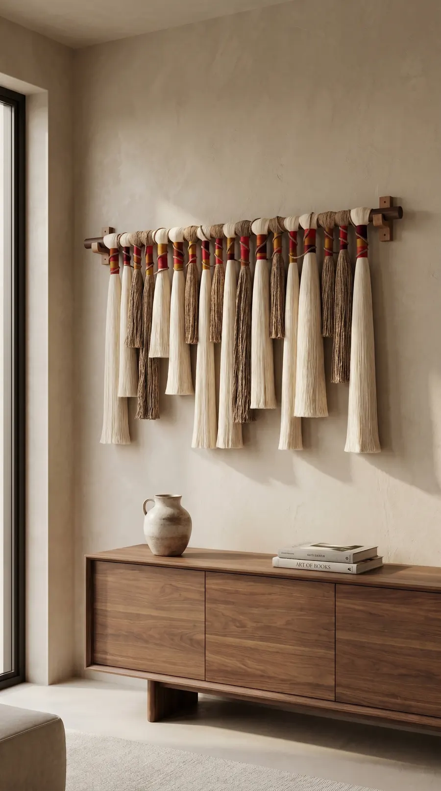 Yūgen III, a handwoven textile art piece