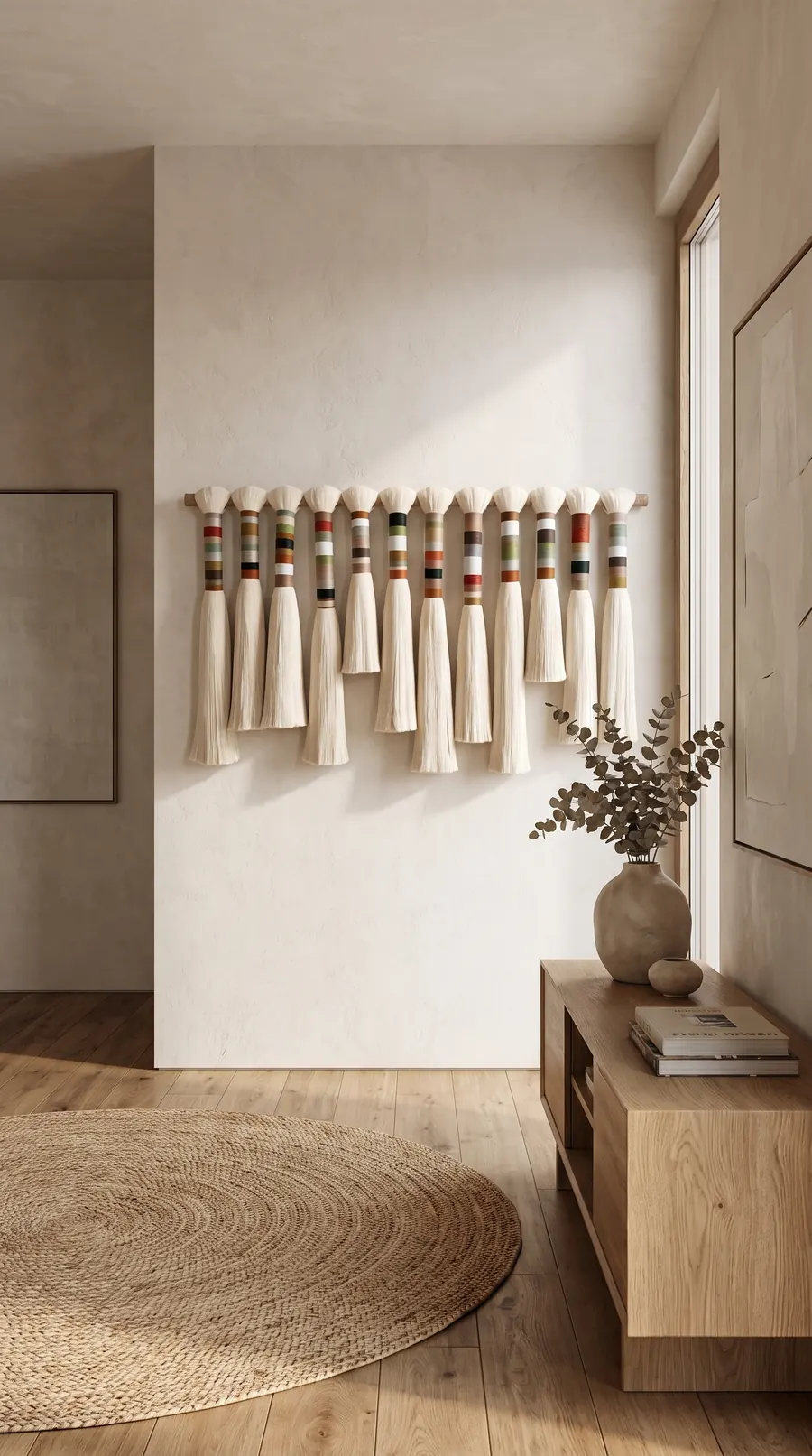 Yūgen IV, a handwoven textile art piece