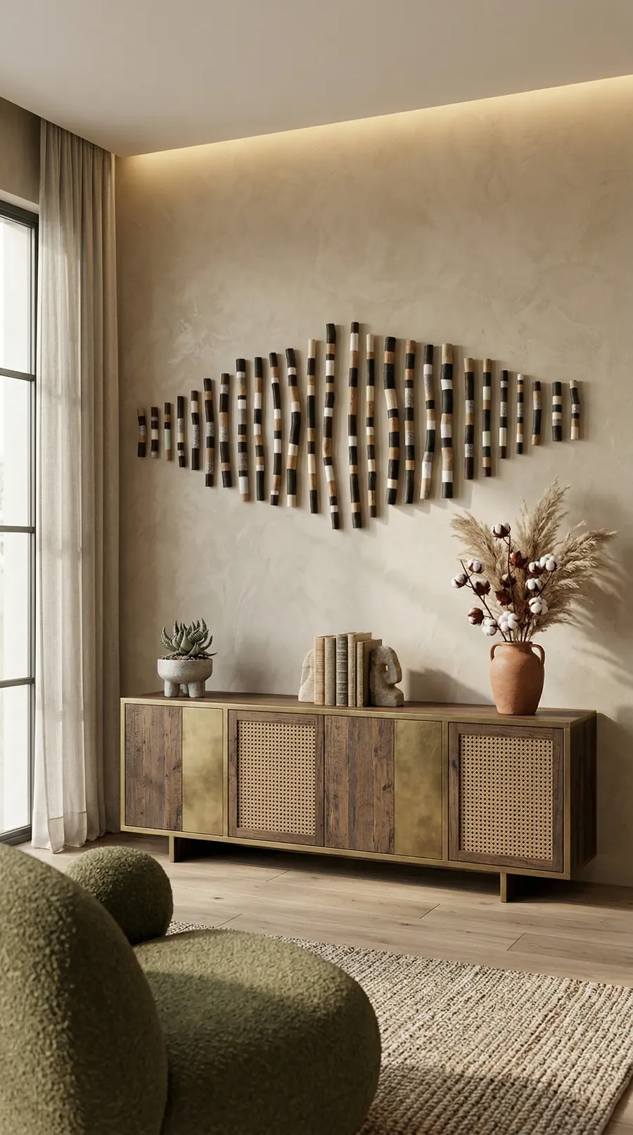 Zōkei I, a handwoven textile art piece
