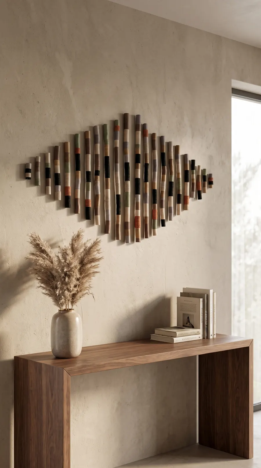 Zōkei II, a handwoven textile art piece